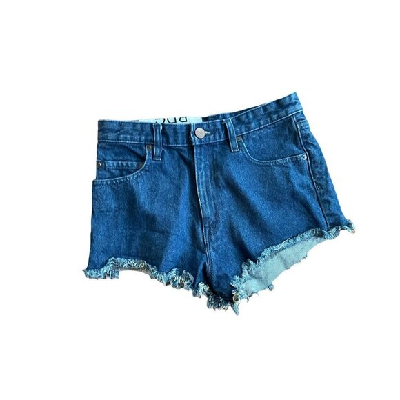 BDG Fringed Hem Jean Shorts Cut Off Denim Hot Pants Cheeky Super High-Rise 27 - Picture 2 of 10